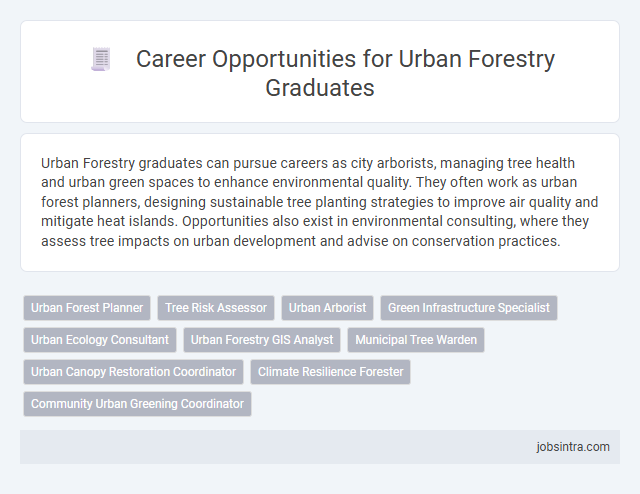 Career Opportunities for Urban Forestry Graduates