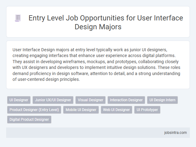 Entry Level Job Opportunities for User Interface Design Majors