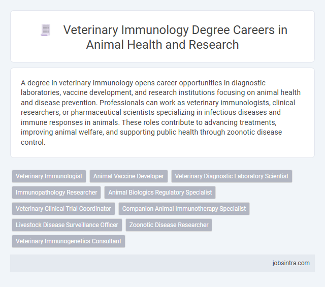 Veterinary Immunology Degree Careers in Animal Health and Research
