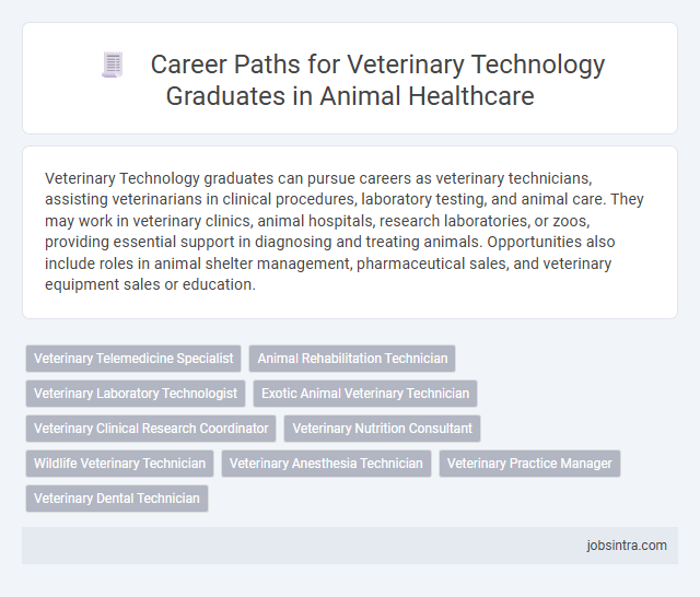 Career Paths for Veterinary Technology Graduates in Animal Healthcare