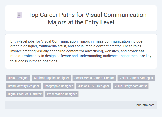 Top Career Paths for Visual Communication Majors at the Entry Level