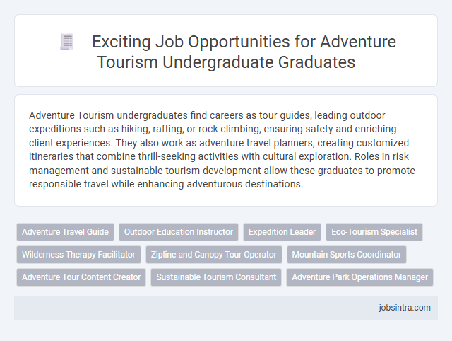 Exciting Job Opportunities for Adventure Tourism Undergraduate Graduates