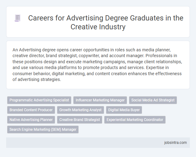 Careers for Advertising Degree Graduates in the Creative Industry