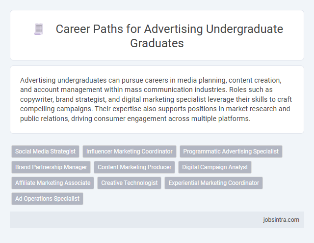 Career Paths for Advertising Undergraduate Graduates