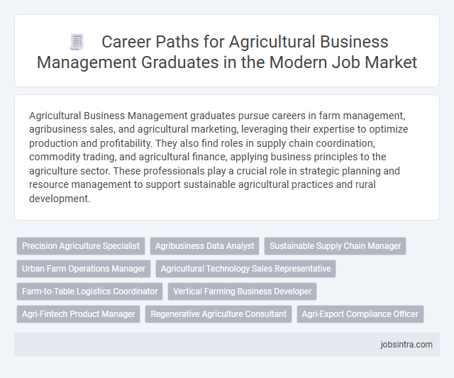Career Paths for Agricultural Business Management Graduates in the Modern Job Market