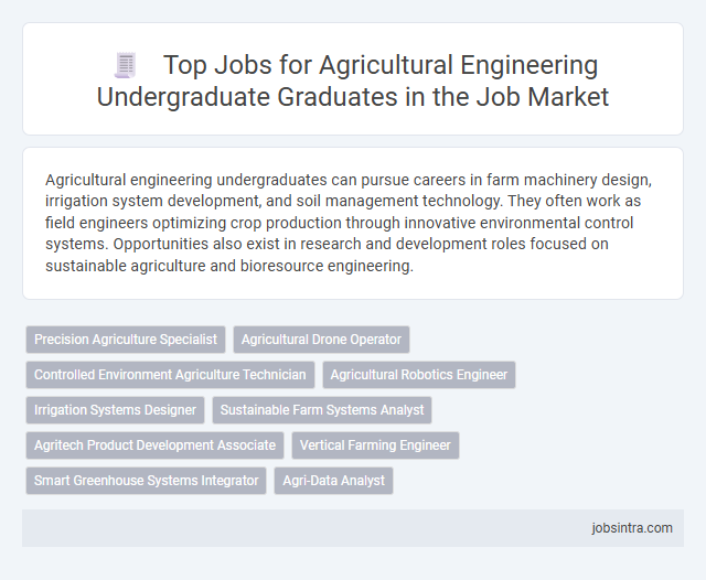 Top Jobs for Agricultural Engineering Undergraduate Graduates in the Job Market