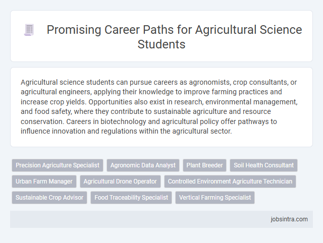 Promising Career Paths for Agricultural Science Students