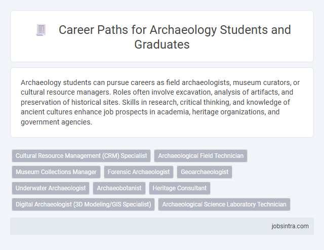 Career Paths for Archaeology Students and Graduates