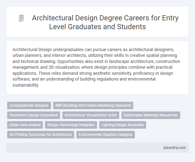 Architectural Design Degree Careers for Entry Level Graduates and Students