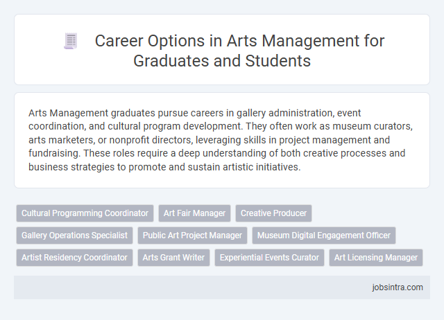 Career Options in Arts Management for Graduates and Students