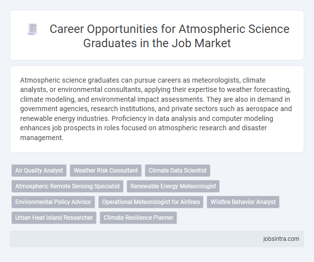 Career Opportunities for Atmospheric Science Graduates in the Job Market
