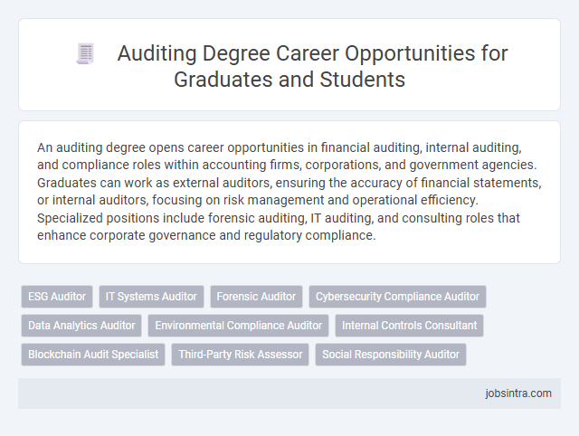 Auditing Degree Career Opportunities for Graduates and Students