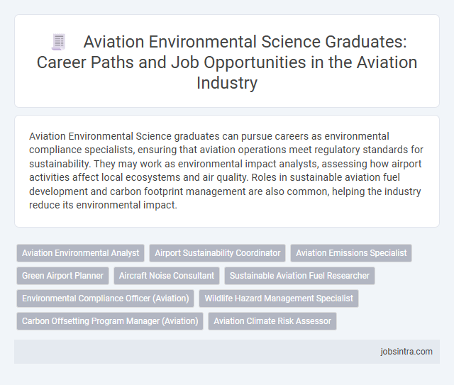 Aviation Environmental Science Graduates: Career Paths and Job Opportunities in the Aviation Industry