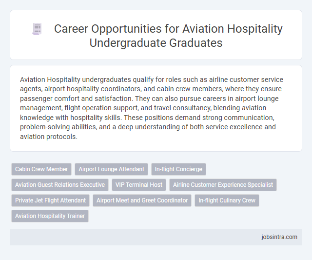 Career Opportunities for Aviation Hospitality Undergraduate Graduates