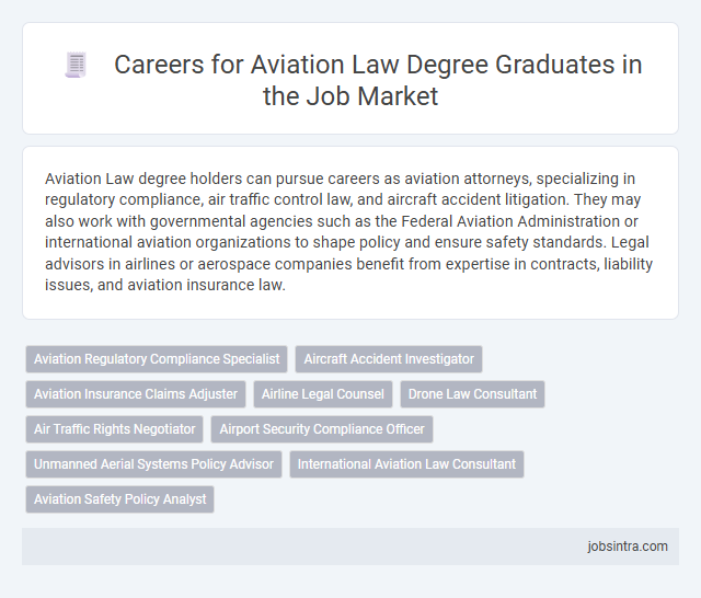 Careers for Aviation Law Degree Graduates in the Job Market