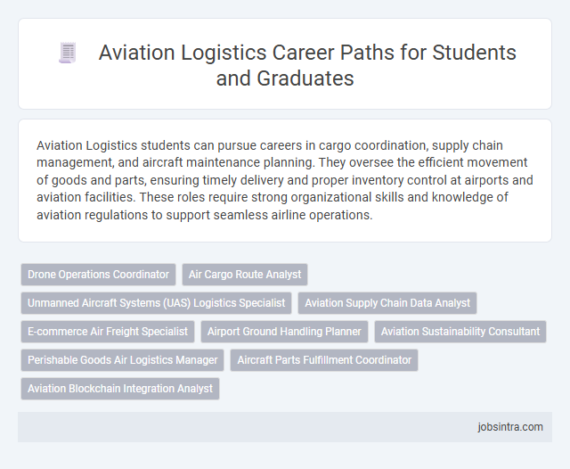 Aviation Logistics Career Paths for Students and Graduates