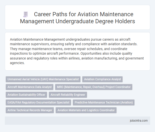 Career Paths for Aviation Maintenance Management Undergraduate Degree Holders