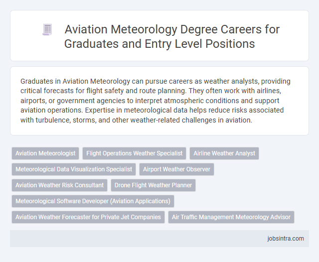 Aviation Meteorology Degree Careers for Graduates and Entry Level Positions