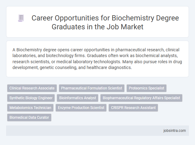 Career Opportunities for Biochemistry Degree Graduates in the Job Market