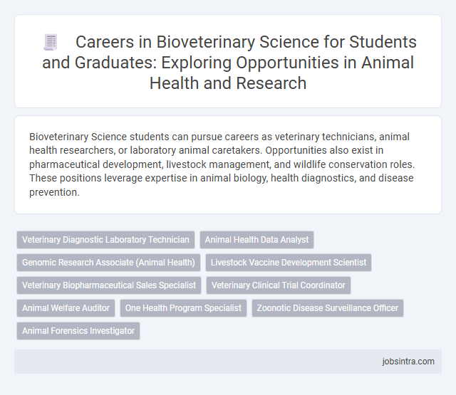 Careers in Bioveterinary Science for Students and Graduates: Exploring Opportunities in Animal Health and Research