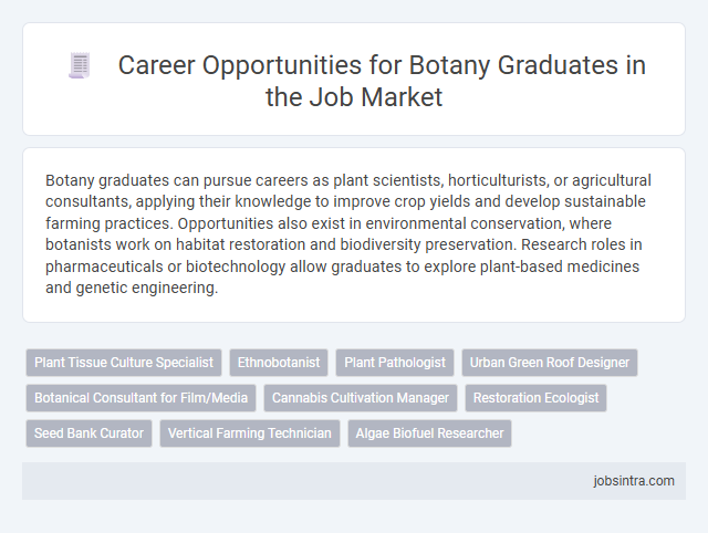 Career Opportunities for Botany Graduates in the Job Market