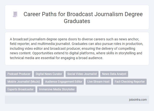 Career Paths for Broadcast Journalism Degree Graduates