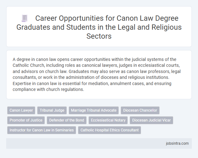 Career Opportunities for Canon Law Degree Graduates and Students in the Legal and Religious Sectors