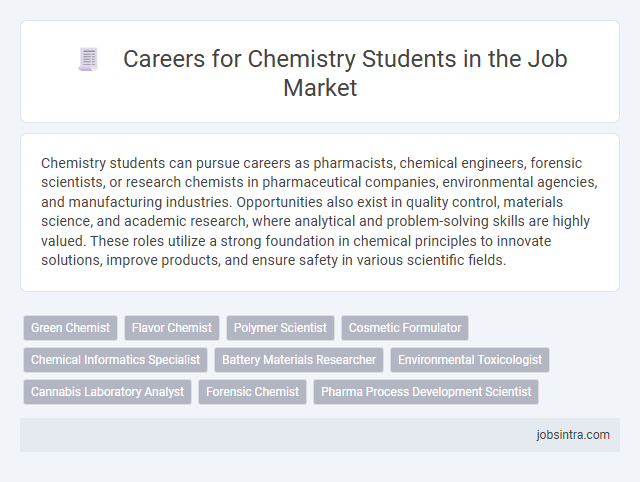 Careers for Chemistry Students in the Job Market