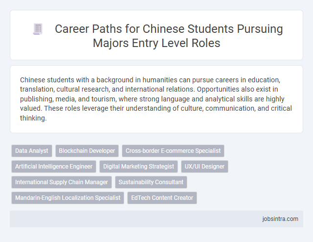 Career Paths for Chinese Students Pursuing Majors Entry Level Roles