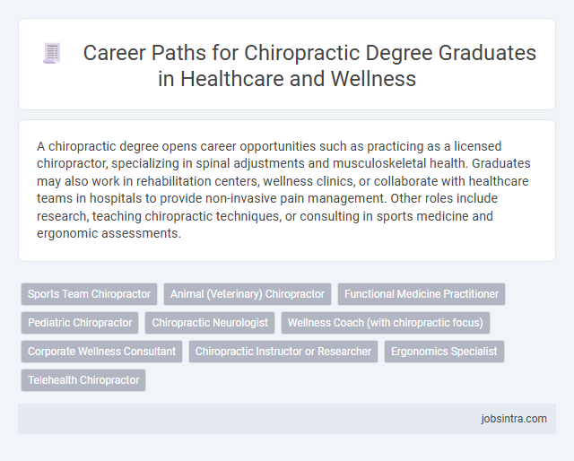 Career Paths for Chiropractic Degree Graduates in Healthcare and Wellness