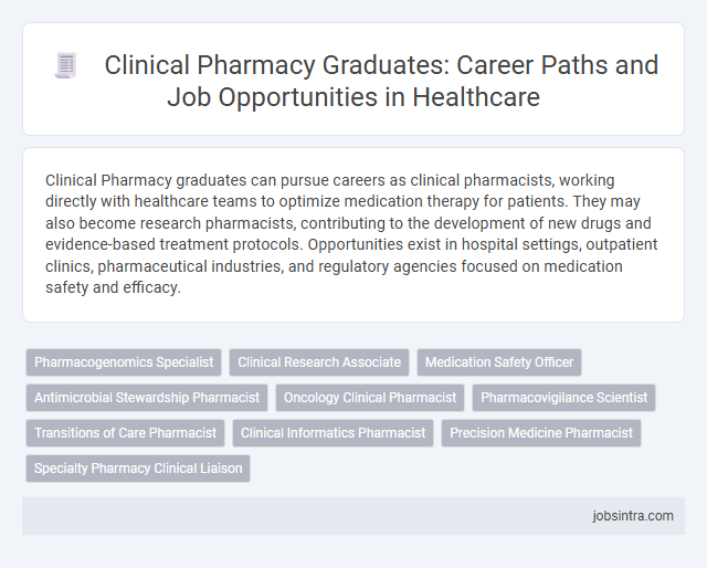 Clinical Pharmacy Graduates: Career Paths and Job Opportunities in Healthcare
