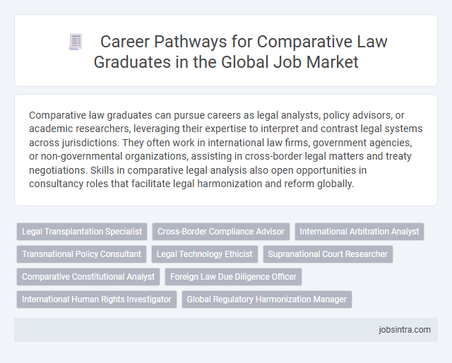Career Pathways for Comparative Law Graduates in the Global Job Market