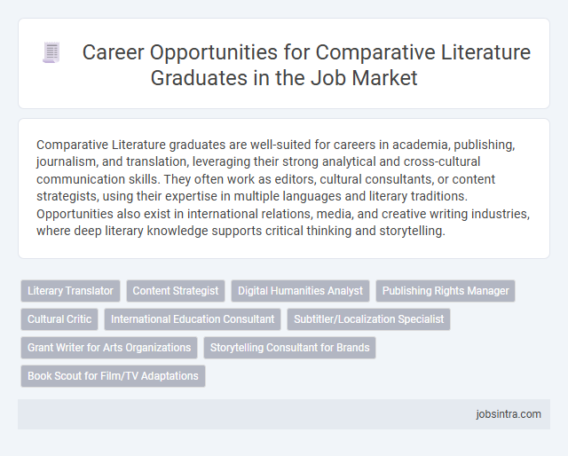 Career Opportunities for Comparative Literature Graduates in the Job Market