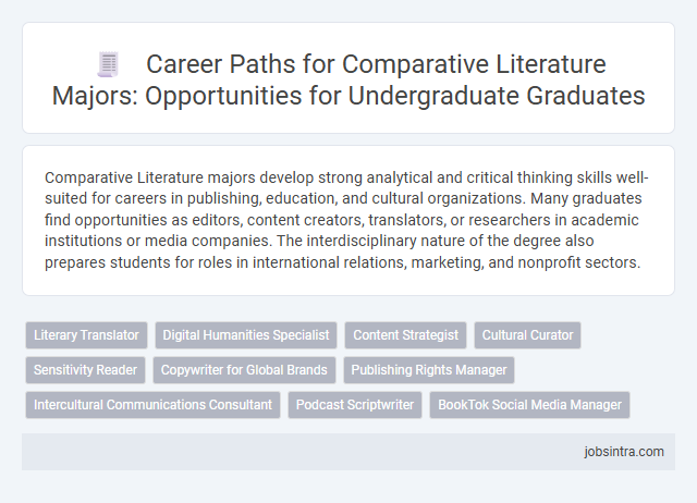 Career Paths for Comparative Literature Majors: Opportunities for Undergraduate Graduates