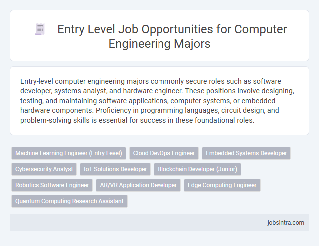 Entry Level Job Opportunities for Computer Engineering Majors