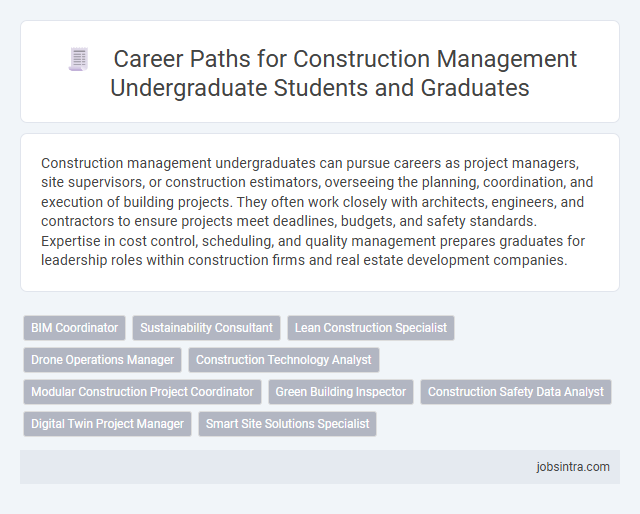 Career Paths for Construction Management Undergraduate Students and Graduates