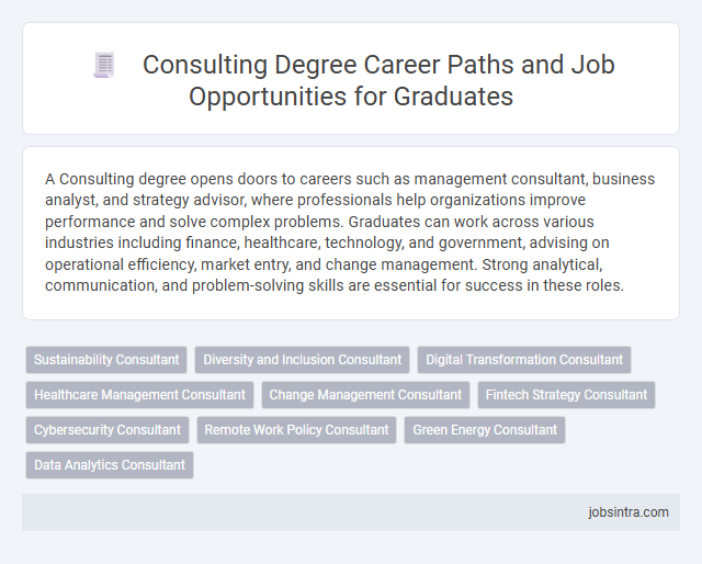 Consulting Degree Career Paths and Job Opportunities for Graduates