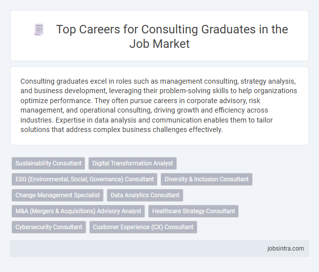 Top Careers for Consulting Graduates in the Job Market
