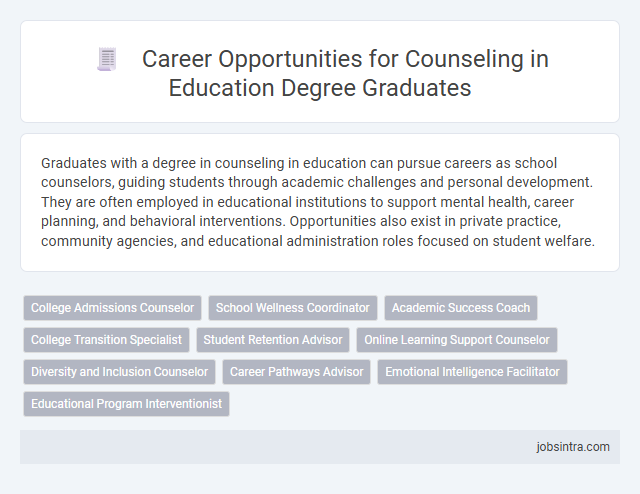 Career Opportunities for Counseling in Education Degree Graduates
