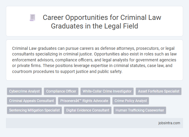 Career Opportunities for Criminal Law Graduates in the Legal Field