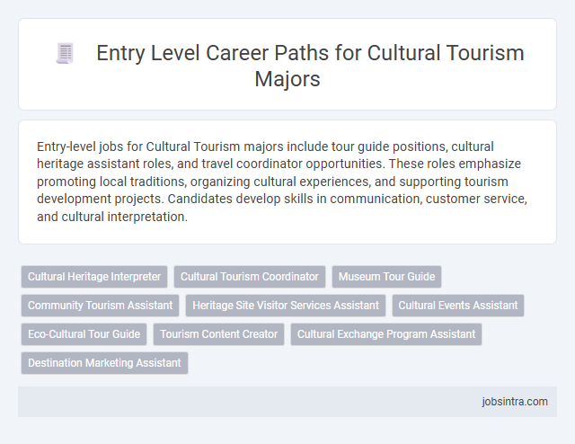 Entry Level Career Paths for Cultural Tourism Majors
