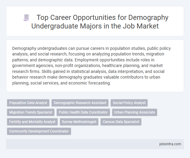 Top Career Opportunities for Demography Undergraduate Majors in the Job Market