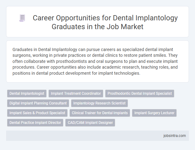 Career Opportunities for Dental Implantology Graduates in the Job Market