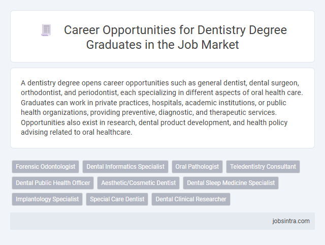 Career Opportunities for Dentistry Degree Graduates in the Job Market