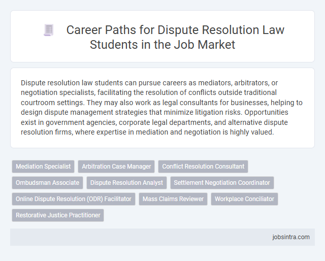 Career Paths for Dispute Resolution Law Students in the Job Market