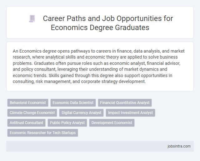 Career Paths and Job Opportunities for Economics Degree Graduates