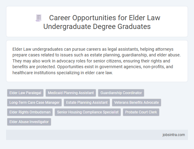 Career Opportunities for Elder Law Undergraduate Degree Graduates