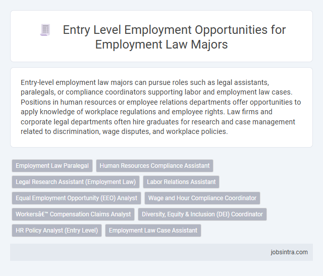Entry Level Employment Opportunities for Employment Law Majors