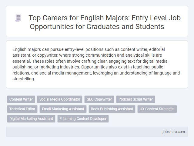 Top Careers for English Majors: Entry Level Job Opportunities for Graduates and Students