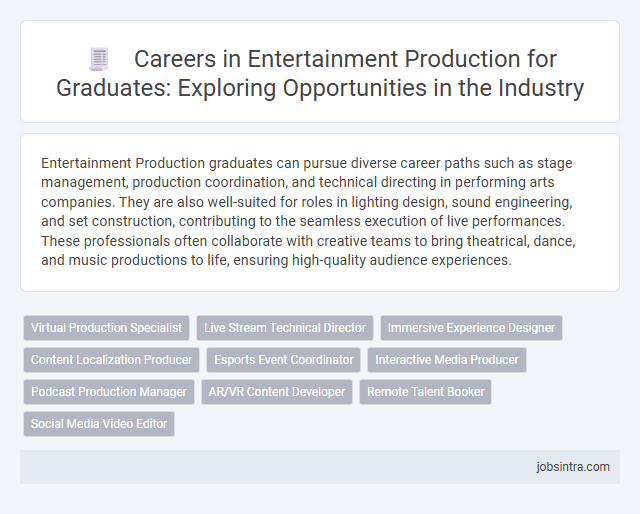 Careers in Entertainment Production for Graduates: Exploring Opportunities in the Industry